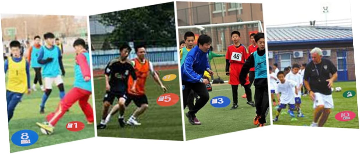 10Pcs Reusable Soccer Training Markers Roadblock Plates for Sports Drills Durable Football Supplies Non Slip Agility Field Equipment
