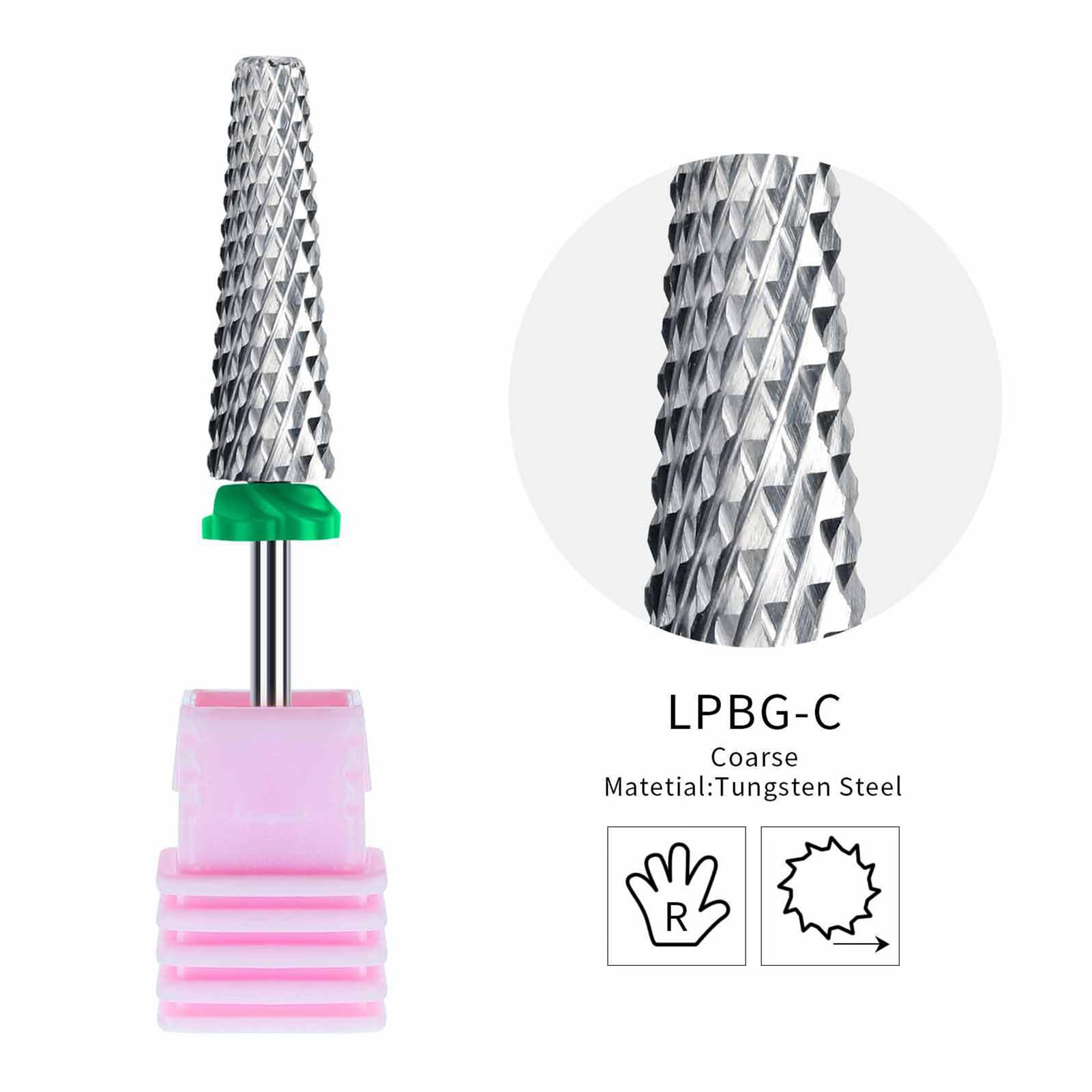 Set mit 4 Nagelbohrern, Maniküre-Bit, Nagelfräser, Nagelfräser, Nagelbohrer, für Maniküre, Pediküre, Salon, Heimgebrauch