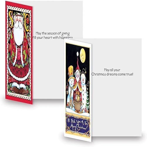 Miniatura 3 de Current Juego de tarjetas de felicitación navideñas Believe in Santa  Mary Engelbreit, juego de 20 tarjetas grandes plegadas de 5 x 7 pulgadas,