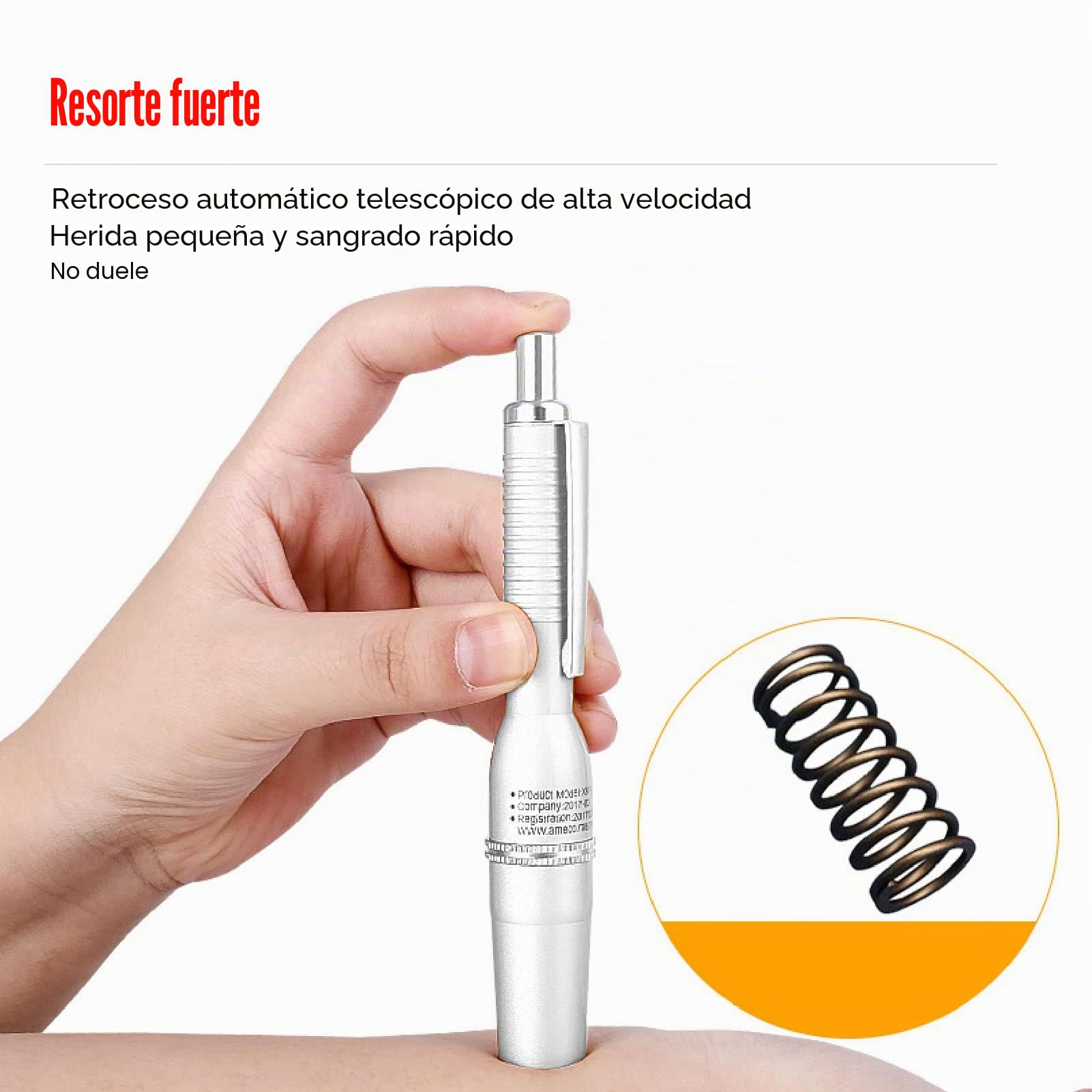 Pluma De Lanceta De Sangre, Pluma De Recolección De Sangre, Dispositivo De Punción De Aleación De Aluminio Pluma De Muestreo De Sangre Doméstica Para Monitoreo De Azúcar En Sangre Ventosas Plata