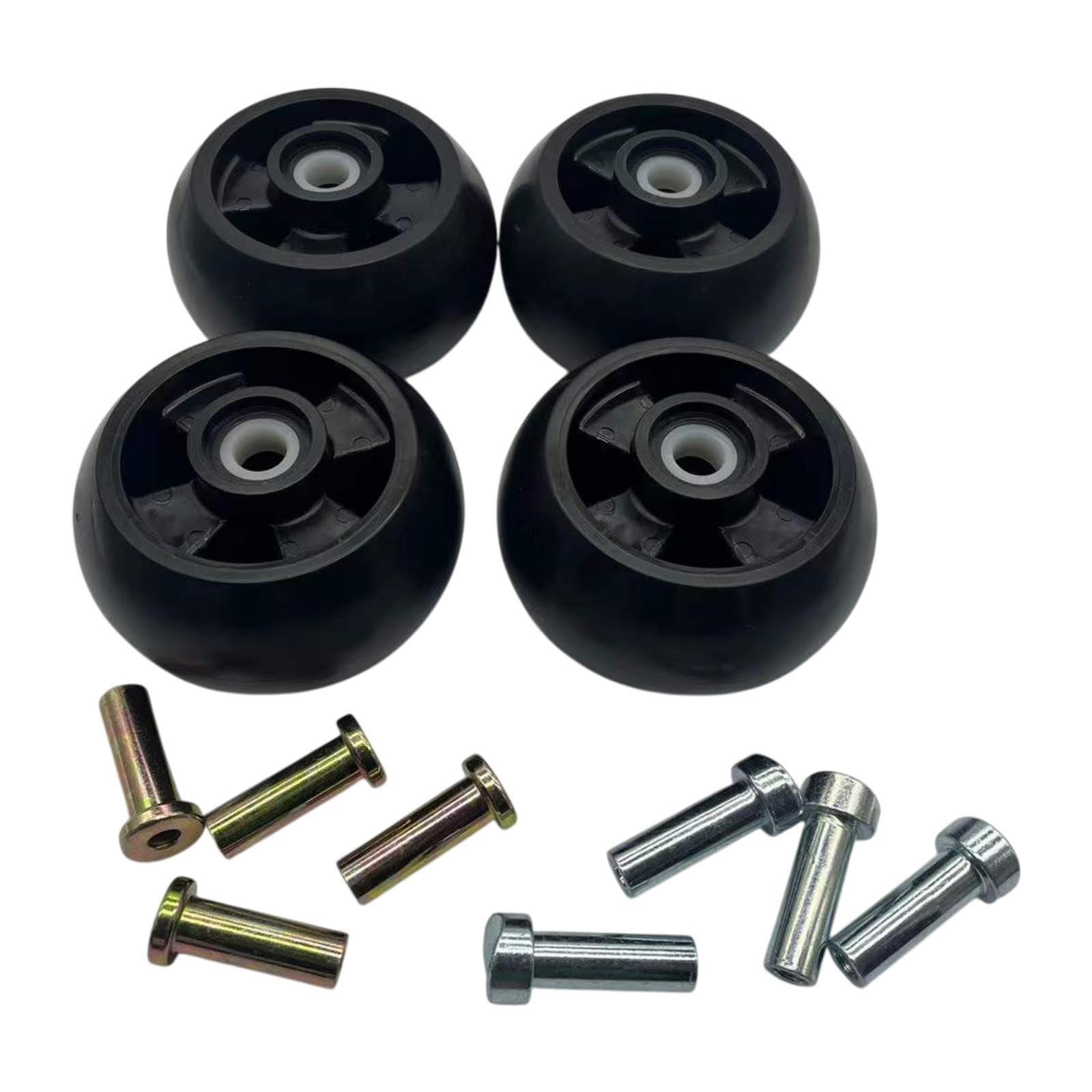 4 Piezas Rueda de Calibrador para Cortacésped Accesorio de Repuesto Kit AM125172 Instalación Fácil Material de PP Adecuado para Tractor de Césped