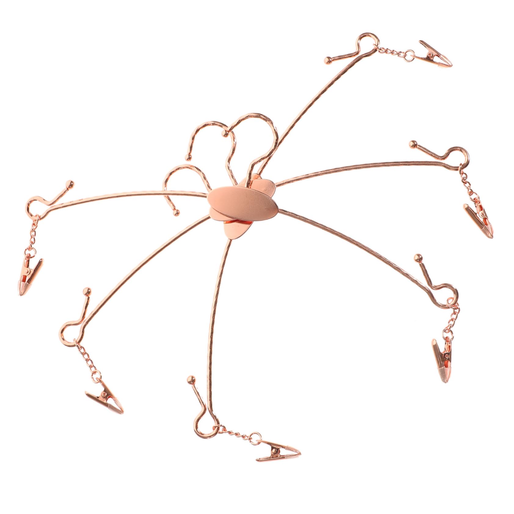 KOMBIUDA 10pcs Ladies Underwear Hanger Dress Vest Clothes Hangers Skirt Hangers with Clips Closet Bra Holder Hanger Vest Heavy Duty Coat Hangers Women Bra Hanger Iron Rose Gold