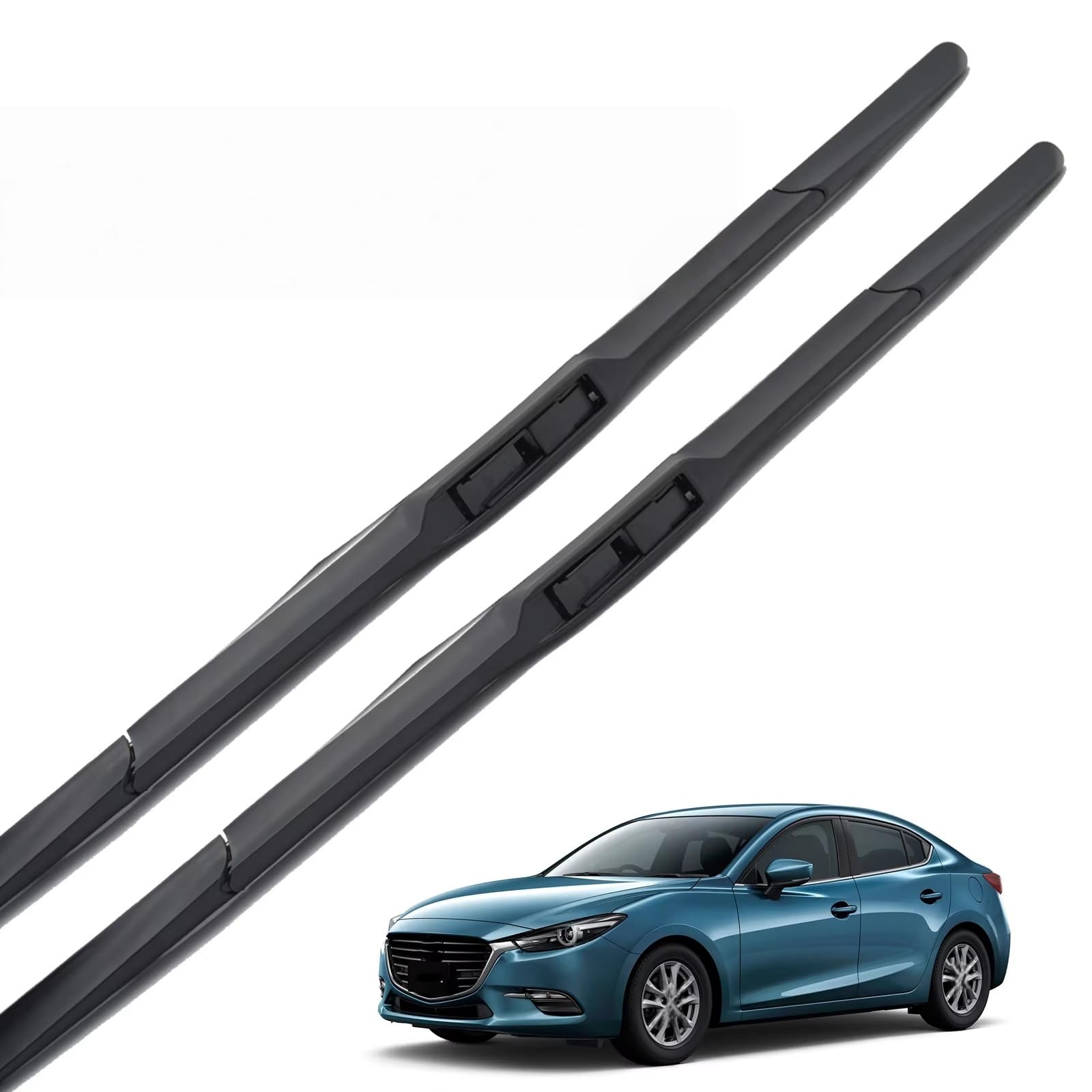 PAPEP Windscreen Wiper Blades for Mazda 3 Axela BM BN 2014-2018 24"+18", Front Replacement Wipers OEM Quality Water Repellent Rubber Automotive Windshield