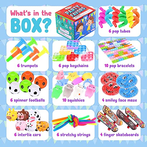 Birthday Party Favors For Kids 4-8, Easter Basket Fillers Pinata Stuffers, Carnival Prizes For School Classroom Rewards, 64 Pack Stress Relief Fidget Toys Goodies Bag Stuffers For Toddlers Boys Girls #TOP2