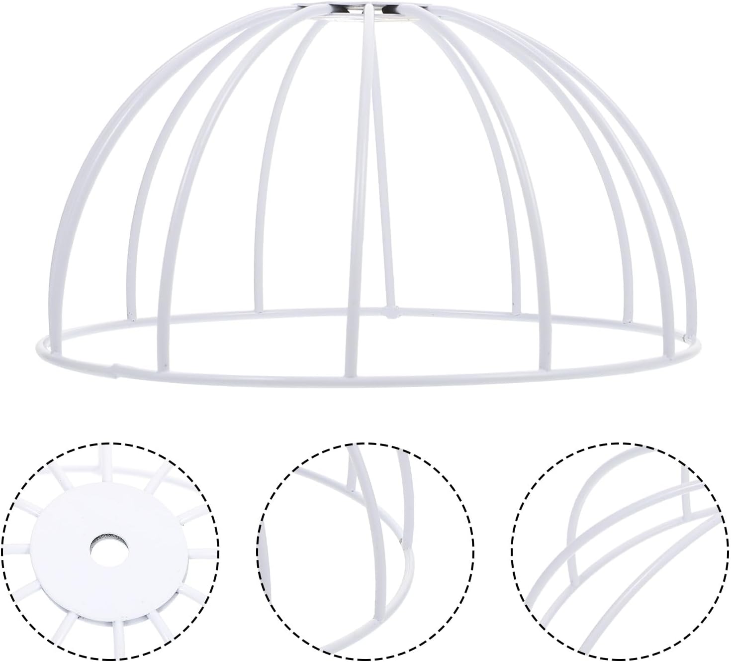 DIY Lampshade Frame Iron Wire Lamp Shaft Stand for Handmade Chandelier and Pendant Light-7.08X7.08X3.93In