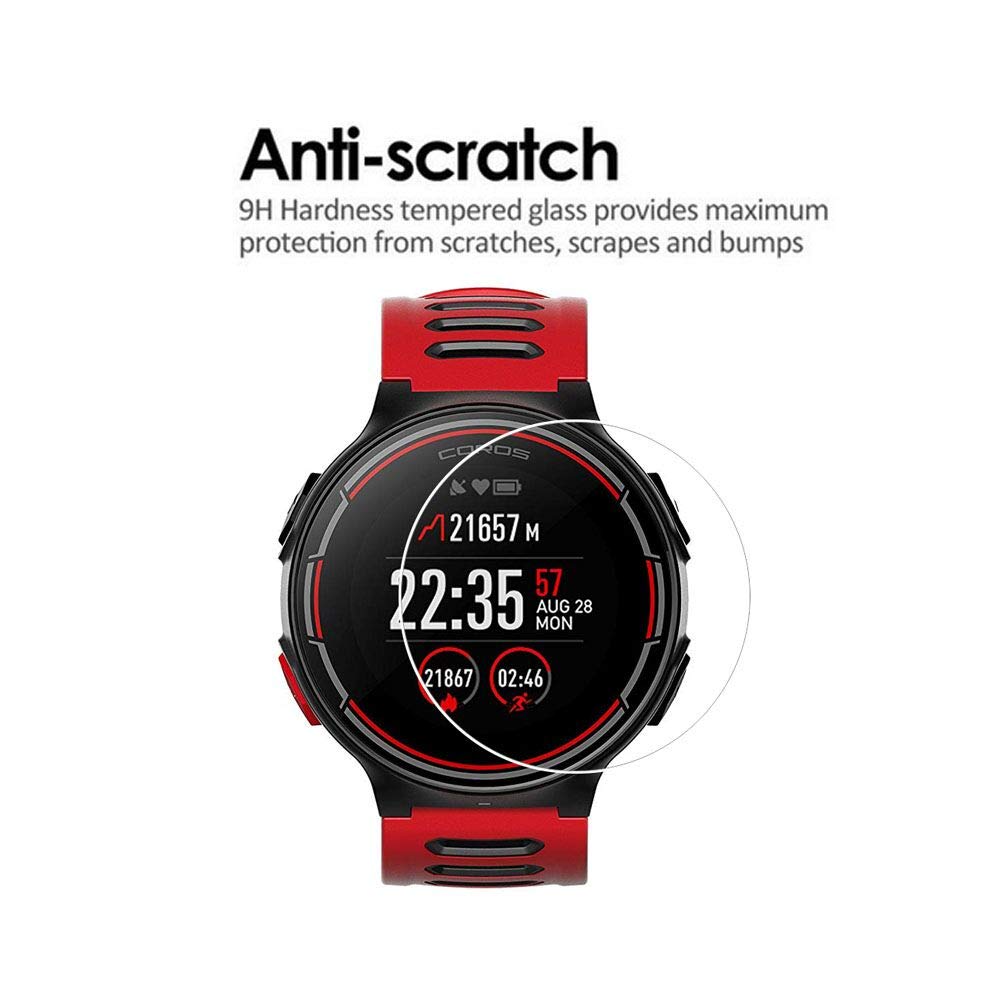 Funrae Protecteur D'écran Compatible Avec Suunto Vertical, 2.5D 9H HD Protecteur D'écran De Protection En Verre Trempé Anti-Bulle Anti-Rayures Film De Verre [4 Pièces