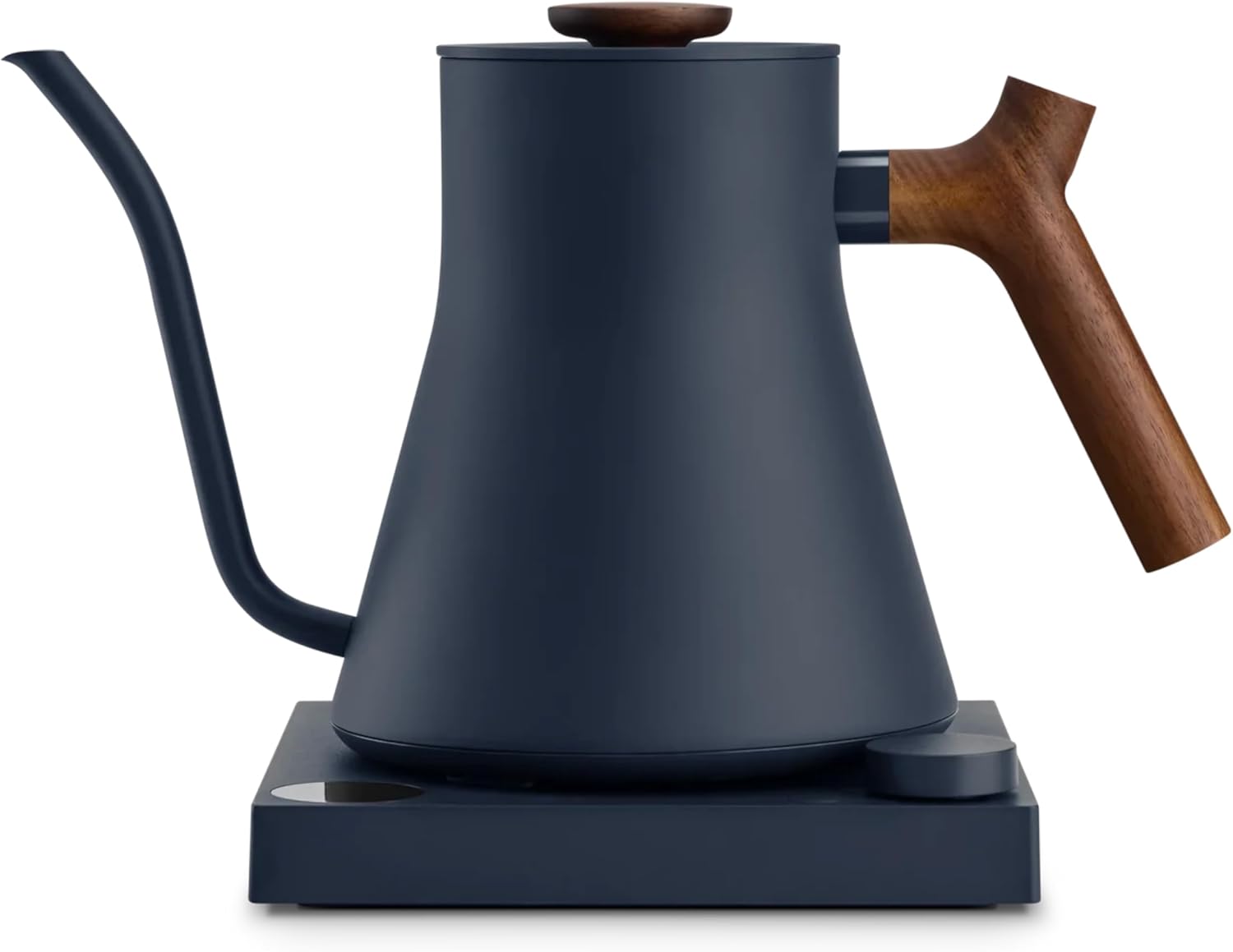 Fellow Stagg EKG Pro Electric Gooseneck Kettle – Pour-Over Coffee and Tea, Quick Heating, Precise Temperature Control, Scheduling, Built-in Brew Timer, Stone Blue with Walnut Wood Handle, 0.9 Liter