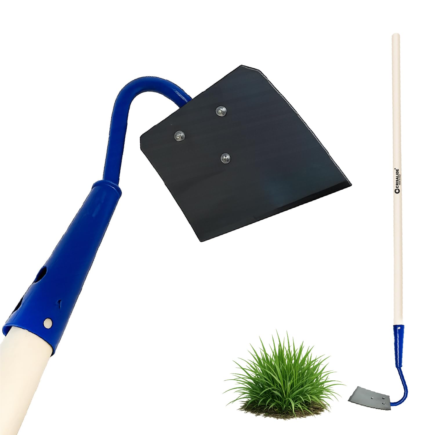 Crisalide® - Sarchiatore per Erbacce con Manico 150 cm in Legno di Faggio – Zappa Manuale da Giardino in Acciaio – Attrezzo Diserbo Preciso per Orto, Aiuole e Terreno