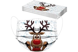 Christmas Face Masks Disposable for Adults - 10 Pack