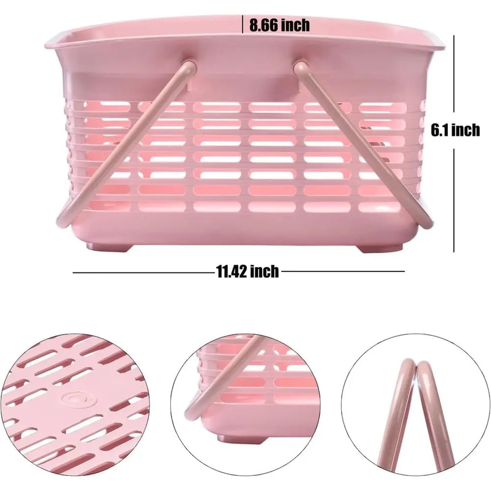 Cesta de ducha portátil con asa, organizador for dormitorio, baño Para Ducha