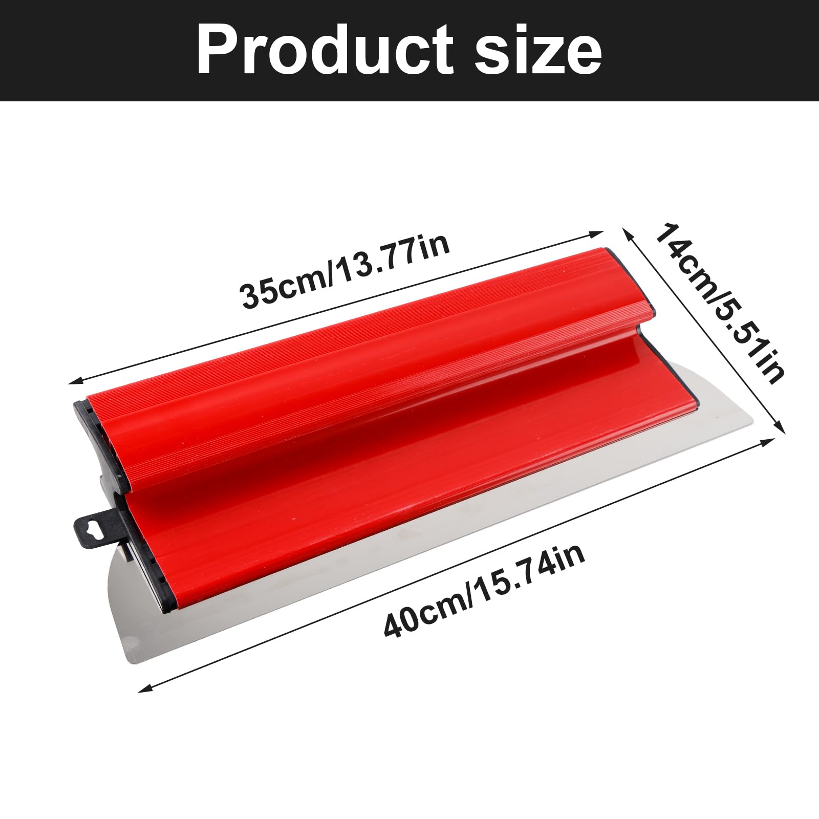 Spatola per Stucco 40CM/16 Inch, Frattazzo per Rasatura, Strumento di Intonacatura con 2 x Spugna di Levigatura 120 Grana, Lama Sostituibile in Acciaio Inox 0,3 MM, Cartongesso Attrezzi Per Muro