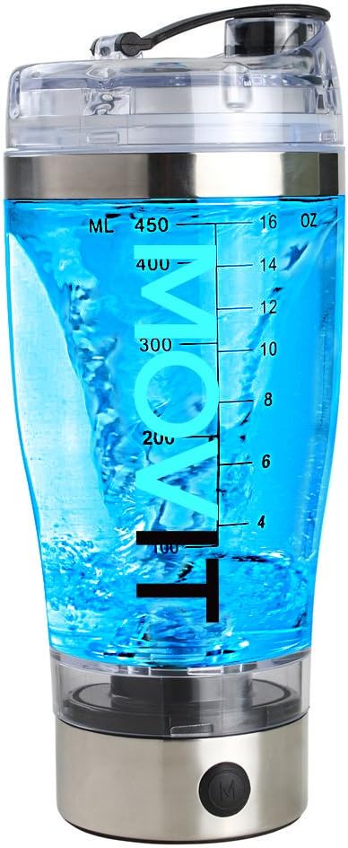 Movit Professional Electric Automatic USB Blender Protein Shaker for Gym Mixer Vortex Rechargeable – Blends Supplements or Iced Coffee In Seconds