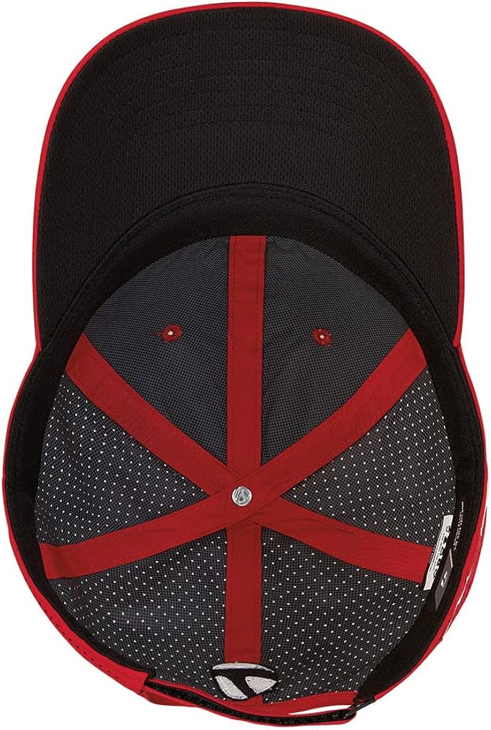 TaylorMade Golf Standard Tour Lite Tech Hat, Red, Medium : Sports & Outdoors