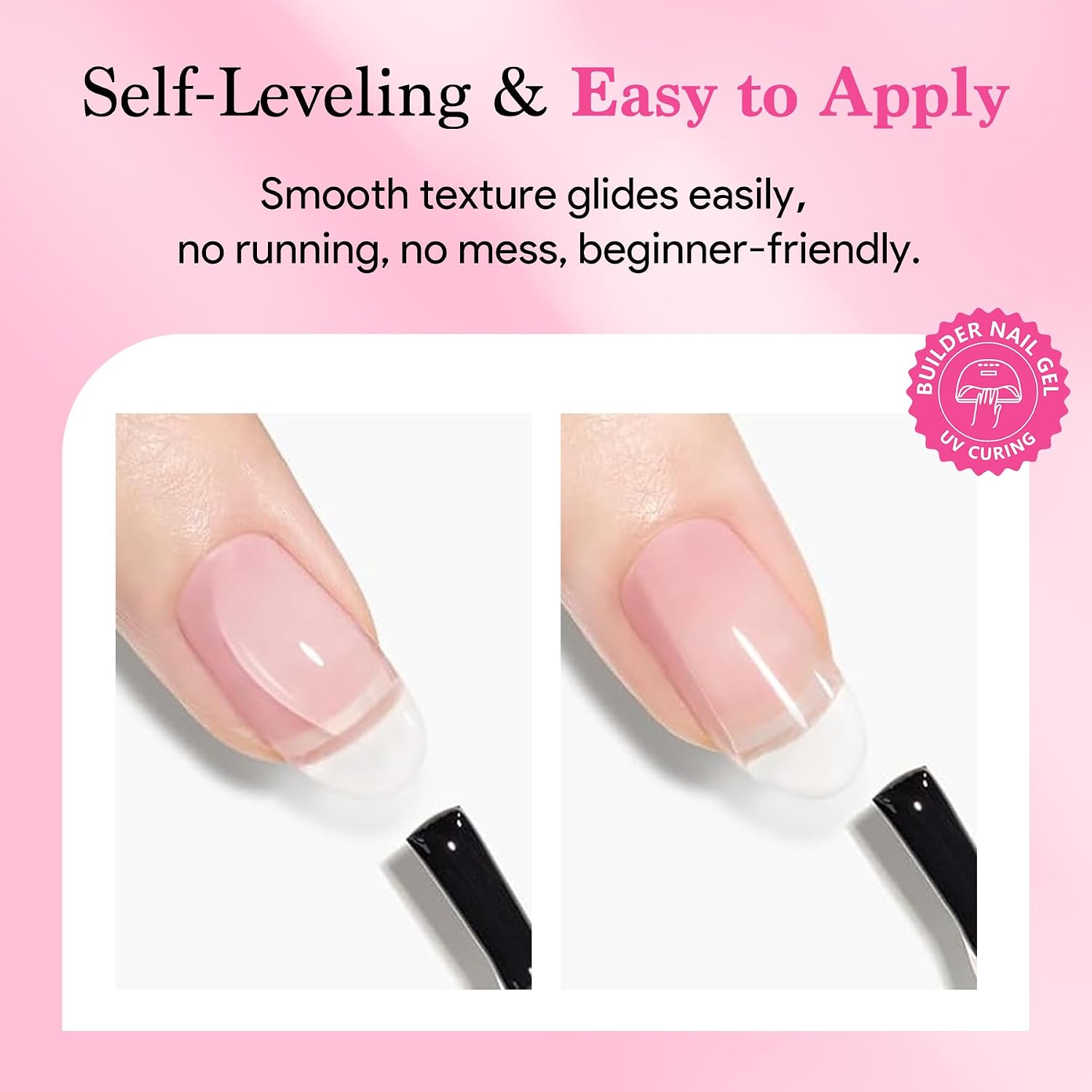 Builder Nail Gel, Clear 16ml, LED Lamp Cured
