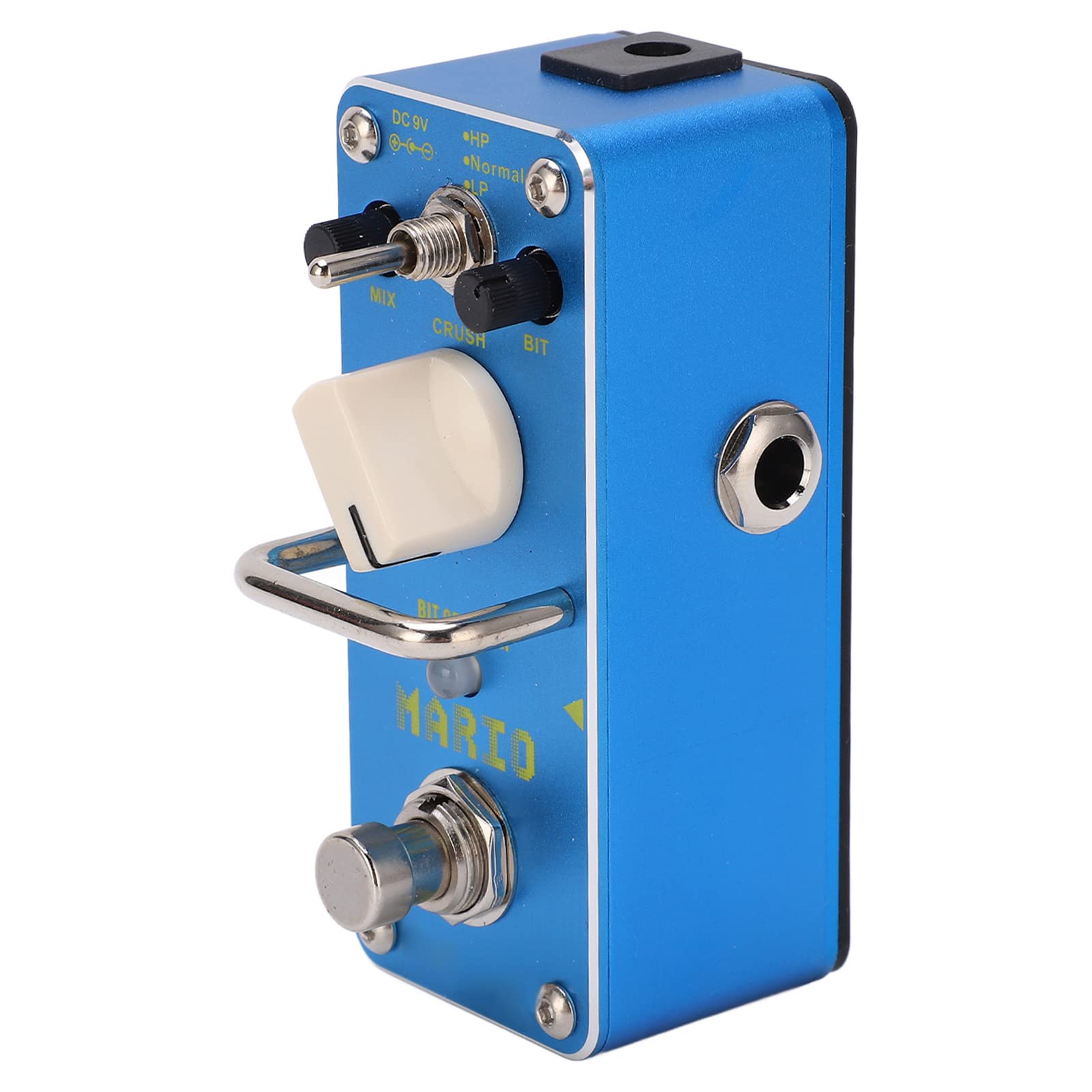 Pedal de Efecto de Guitarra Eléctrica, Trituradora de Brocas, True Bypass, Carcasa de Metal Ligera, Azul para Músicos