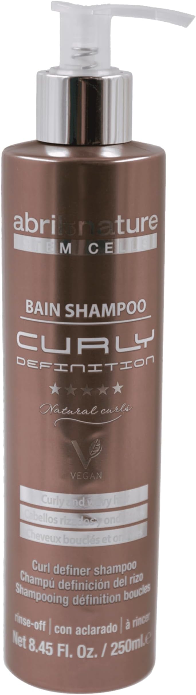 abril et nature - Curly Definition Professional Shampoo for Curly Hair - Hydrates, Defines, and Holds Curls and Eliminates Frizz - with Heat Protection - Soft and Shiny Hair - 250ml