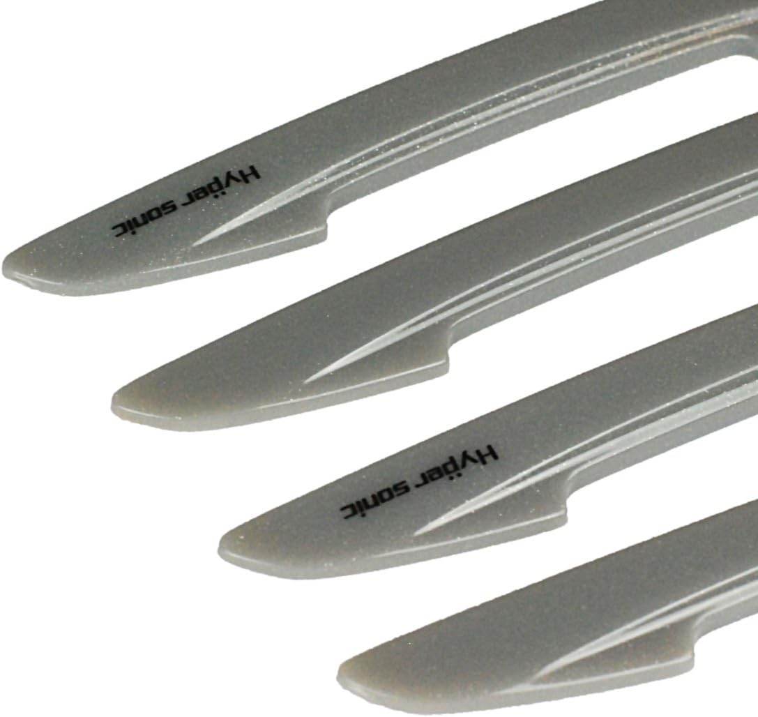 Hypersonic® HP6101 Car Door Protector, Impact Protection, Door Edge Protection for all Car Doors, Self-Adhesive, Silver / Grey, Set of 4