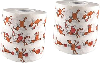 NOLITOY 2 Peças Decoração De Banheiro De Natal Papel Higiênico Em Massa Papel Higiênico Doméstico Papel Higiênico De Natal Novidade Papel Higiênico Impresso Papel Higiênico Impressão De