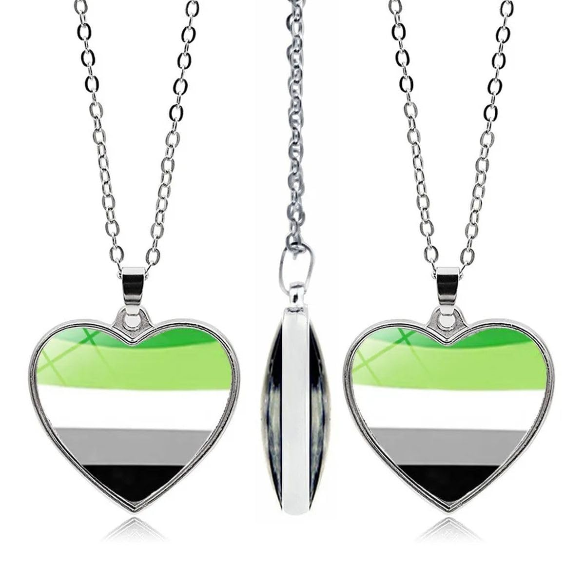 MOCHAMIK Neu für Trendige 2026 LGBT Gay Rainbow Pride Flag Halskette Männer Frauen Lesben Bisexuell Transgender Symbol Glas Anhänger Paar Liebhaber Geschenk Schmuck Modeaccessoires Kreativ