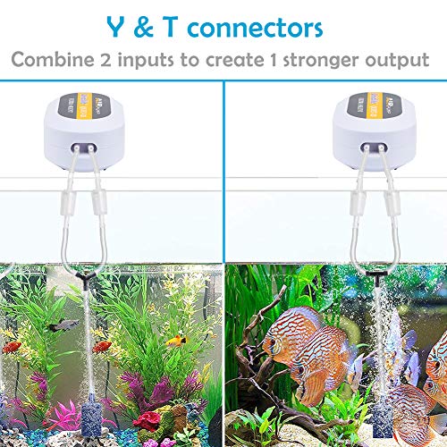 Image of Pawfly 40 Piece Aquarium Airline Tubing Connectors Black, Aquarium Airline Tubing Connector Plastic Inline Valve