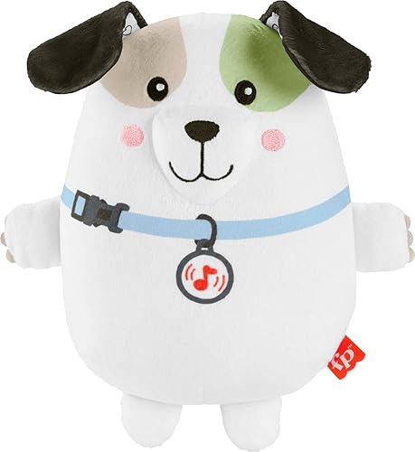 Fisher-Price Juguete de peluche para bebés, vibraciones calmantes, chupete para cachorros, máquina de sonido portátil para recién nacidos