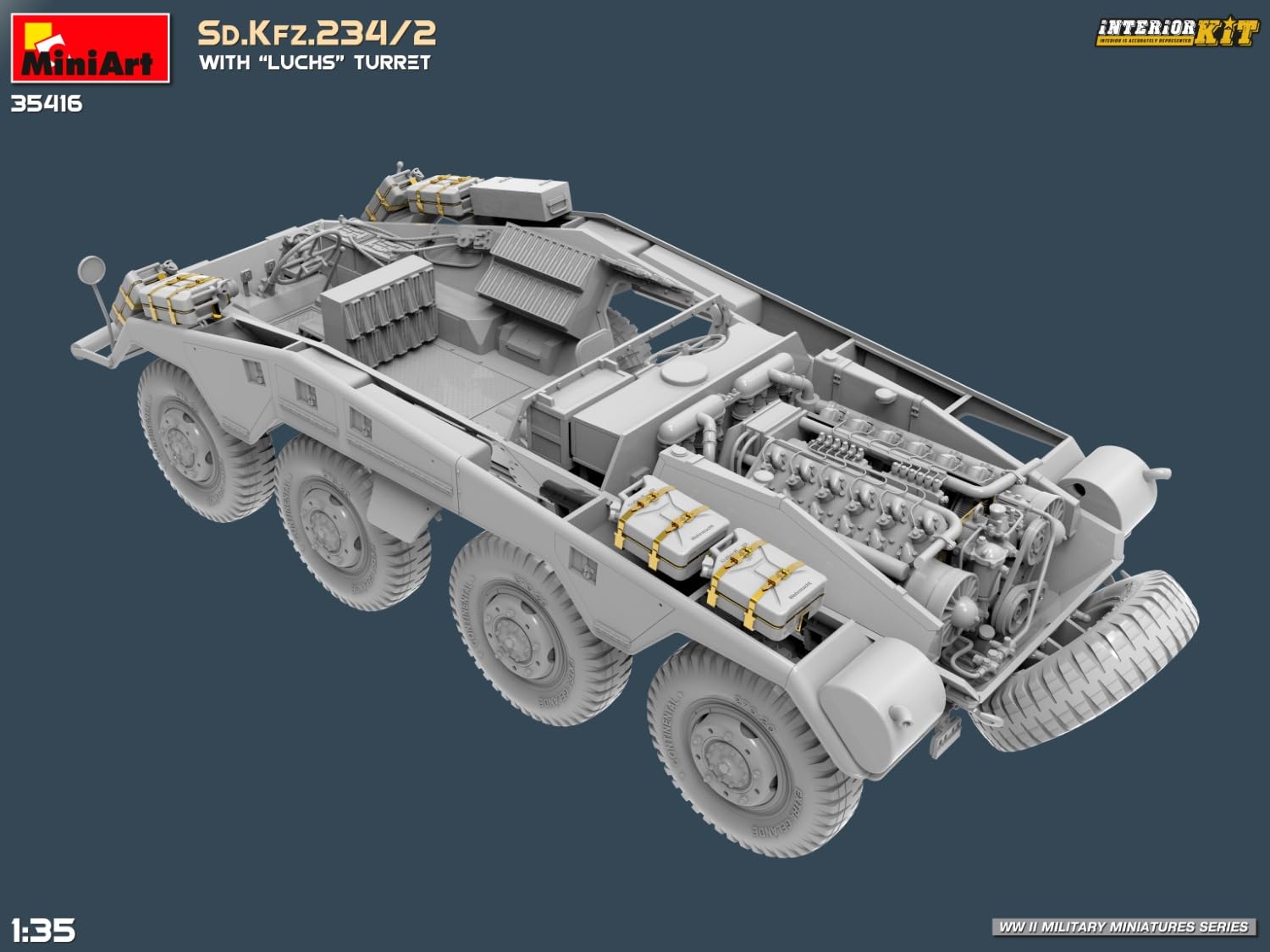 (MIN35416) - Miniart 1:35 - SD.Kfz.234/2 with 'Luchs' Turret (INT Kit)