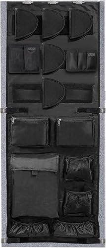 NEXT STATION Organizador de puerta seguro para armas, organizador de panel de puerta seguro para pistola con soporte extraíble para pistolas, panel
