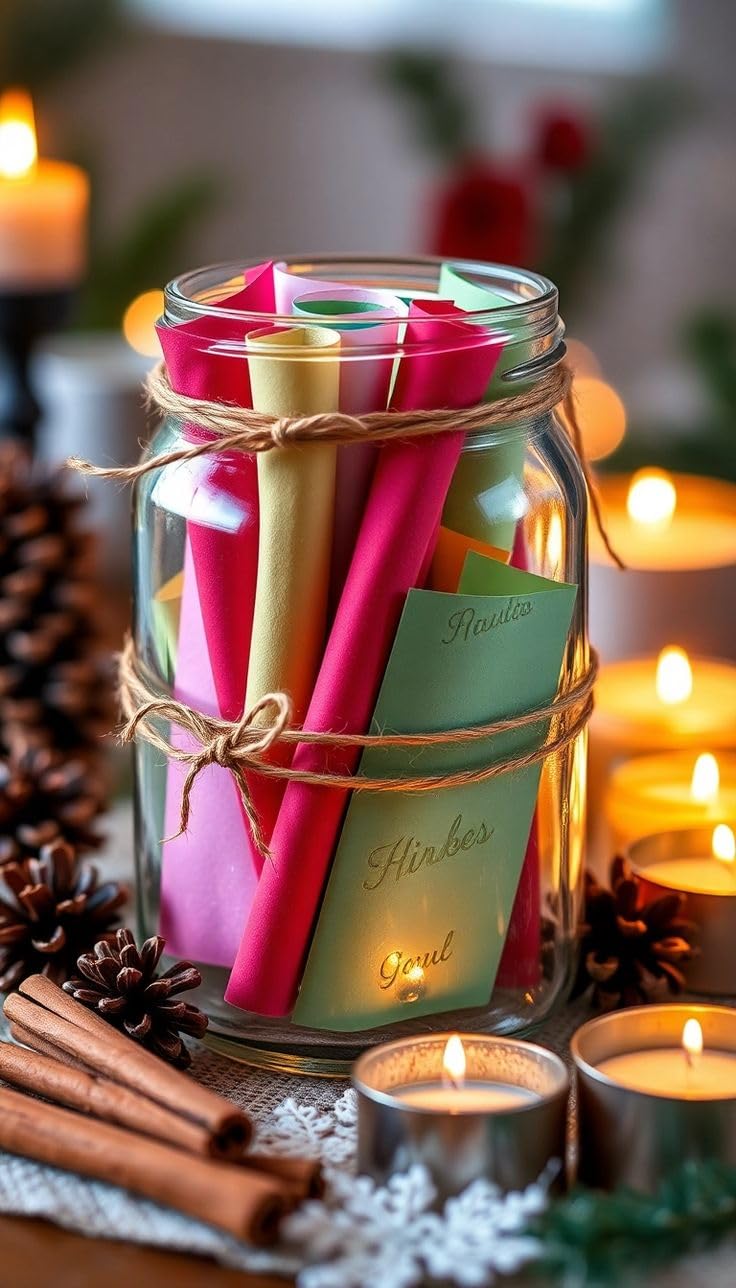 Love Notes in a Jar Gift Set with Scrolls, Reasons Why I Love You Jar with Empty Paper Scrolls for Writing Love Letters, Valentine's day Gift, Anniversary Gift for her,him