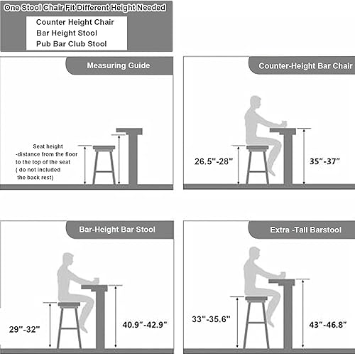 Miniatura 8 de asunflower Juego de 4 taburetes de bar de altura de mostrador con respaldo de terciopelo azul, sillas de bar ajustables, taburetes de bar giratorios