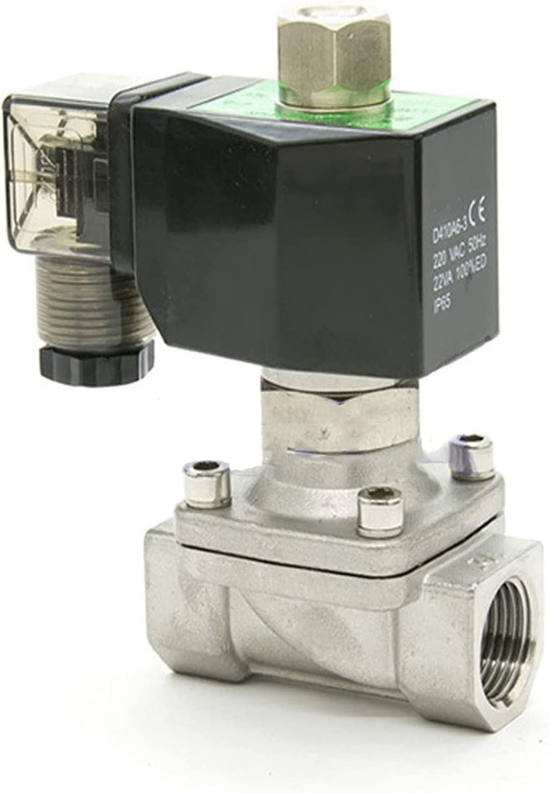 Acero Inoxidable 3/8/1/2 Orificio 15mm 16 Bar válvula solenoide piloto Normalmente Abierta SS304 Sellos de Agua útiles(DC 12v,SPU10K)