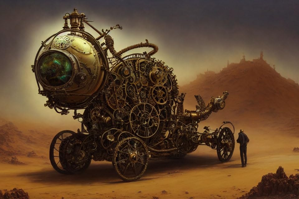 Tableau Steampunk sans cadre : impression sur toile haute définition