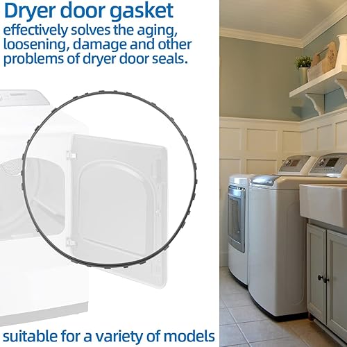 Miniatura 6 de DC62-00344A Secadora Panel frontal Junta de sello de aire Reemplazo para secador Samsung AP5916629, PS4276050, DV48H7400GW, DV400GWHDWR,