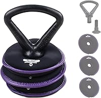 Vista 11 de Hyperwear SoftBell - Juego de pesas rusas ajustables, discos de peso suaves recubiertos de vinilo con base de goma, equipo versátil de gimnasio