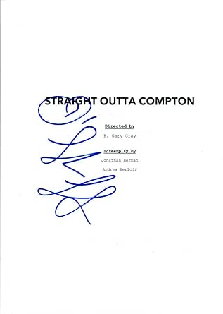 O'Shea Jackson Signed Autographed STRAIGHT OUTTA COMPTON Movie Script ...