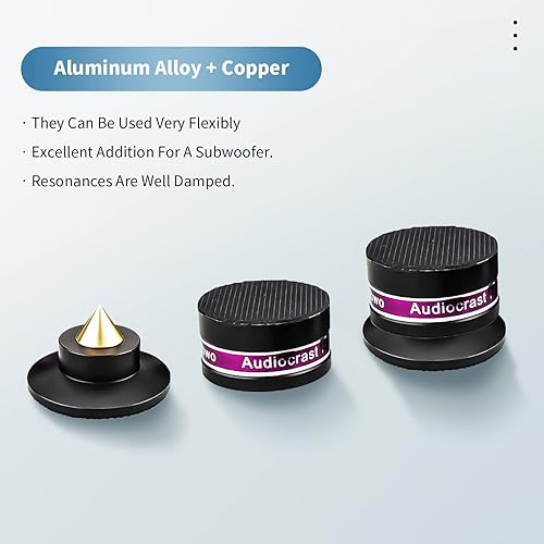 Miniatura 8 de HiFi Speaker Spikes IF03B por Audiocrast, amortiguador de vibraciones de altavoz, almohadillas de pie amortiguador, discos de aislamiento de