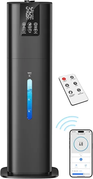 Honovos Smart Humidifiers Large Room Bedroom Home, 2.11Gal(8L) Quiet Top Fill Cool Mist Humidifier, Smart App & Remote Control, 3 Speed Humidifier with 360° Nozzle, Humidity Setting for Baby Office