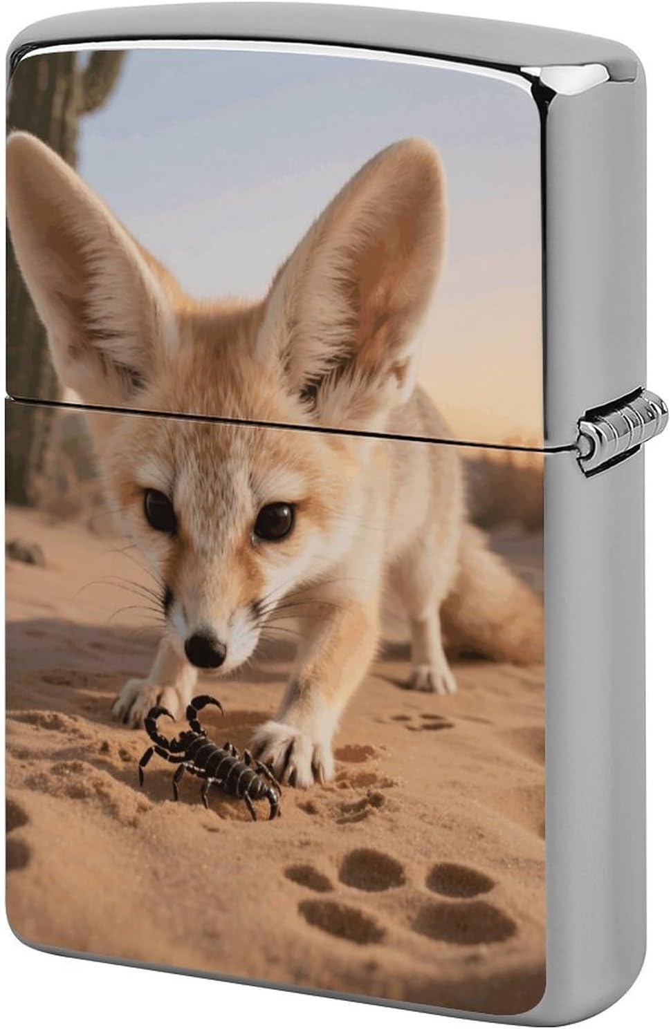 Fennec Fox Digging Lighter Case Cover Metal Lighter Case