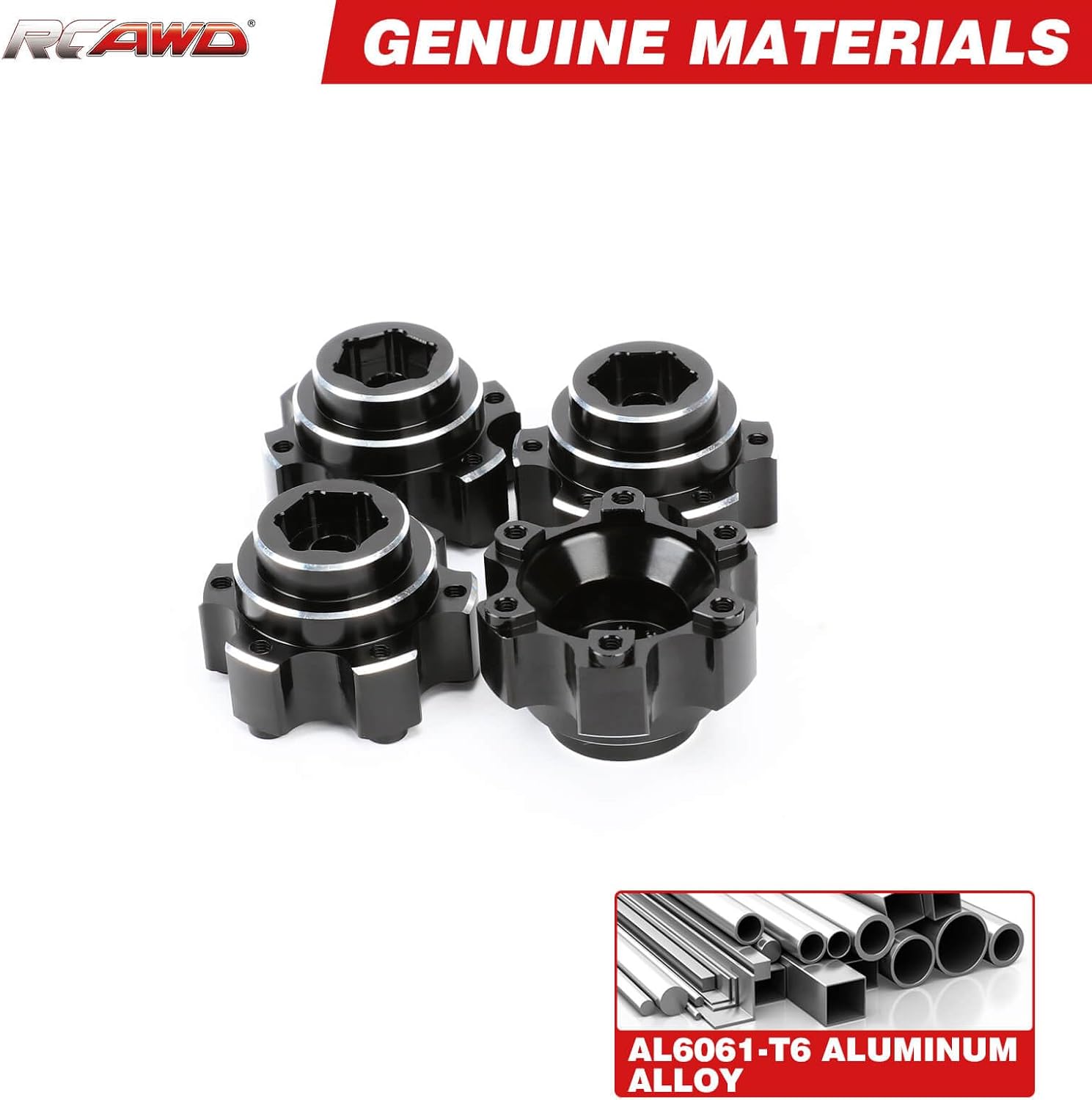 RCAWD for Pro-Line 1/10 6x30 to 12mm Aluminum Wheel Hex Adapters (Wide) Upgrades Parts #PRO633701