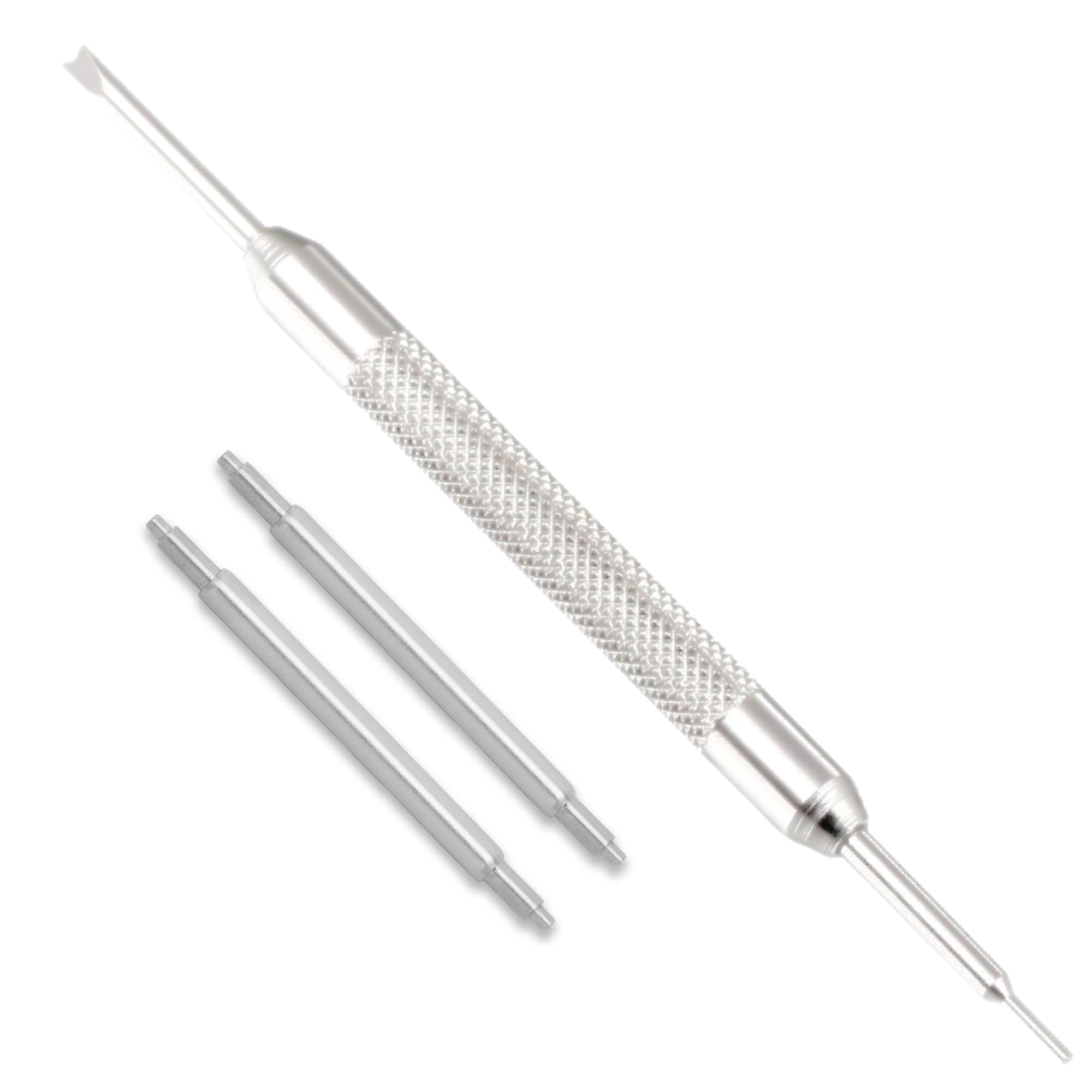 Universal Watch Spring Bars with Tool | Pins Fit Watches With 18 mm to 24 mm Lug Widths | Sold As Pair | 1.8mm Diameter | Waterproof Stainless Steel | Fits 18mm 19mm 20mm 21mm 22mm 23mm 24mm Lugs