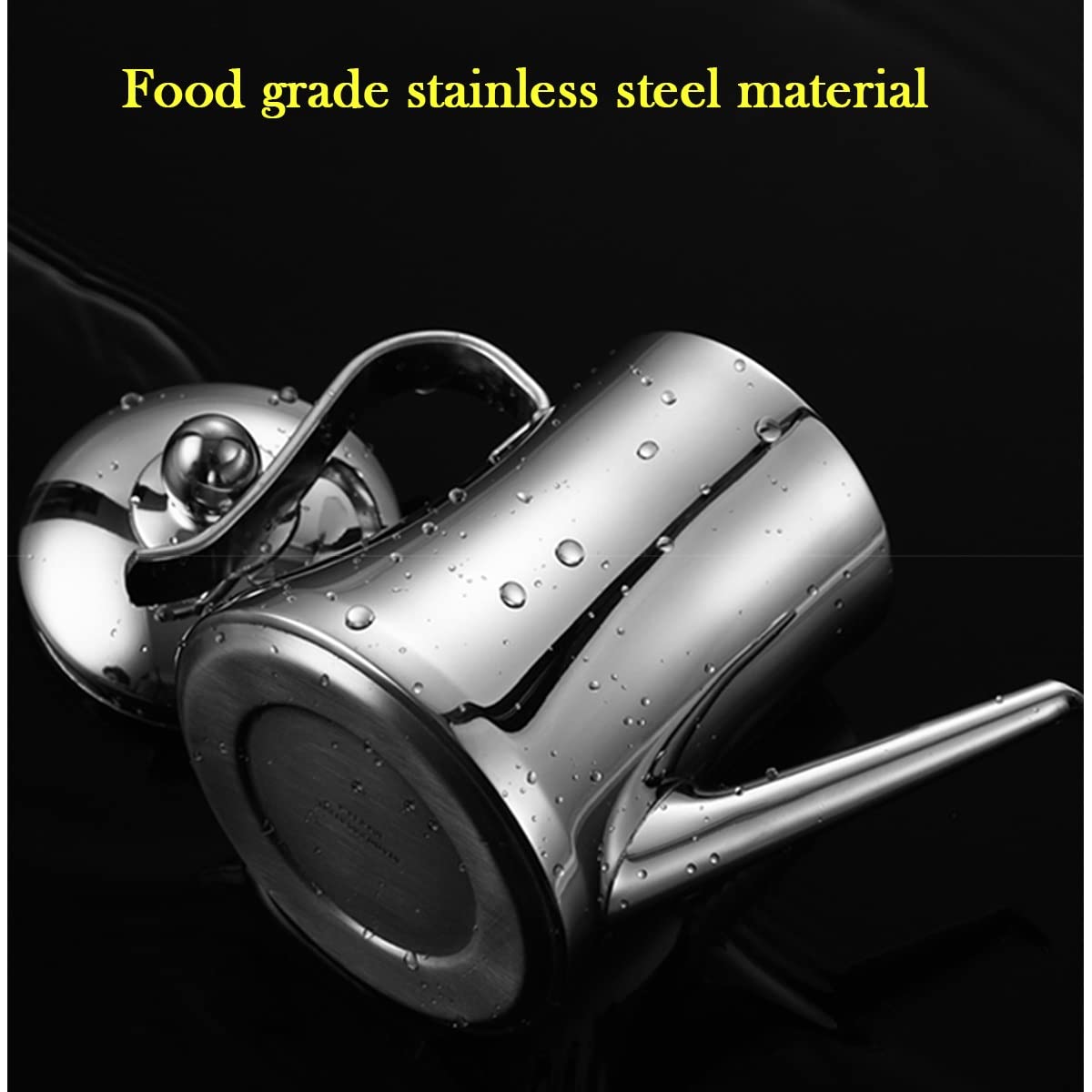 Dispensatrice Di Olio In Acciaio Inox Bottiglia Di Olio D'oliva Per Cucina,Olio Aceto Salsa Di Soia Contenitore Di Stoccaggio Con Coperchio, Bottiglia Olio Che Versa Senza Sgocciolare ( Color : Black