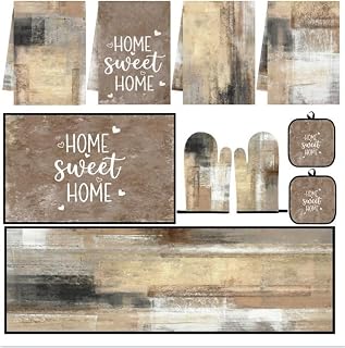 10 Pack Kitchen Decor and Accessories Set, Abstract Rustic