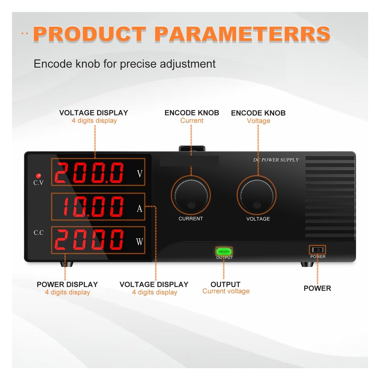 Fuente de alimentación de 3000 W y 2400 W, 100 V, 200 V y 10 A, Fuente de CC Ajustable, regulador de Voltaje conmutado de 30 V y 100 A, Carga de batería.(100V 30A 3000W RS232,AC 220V)