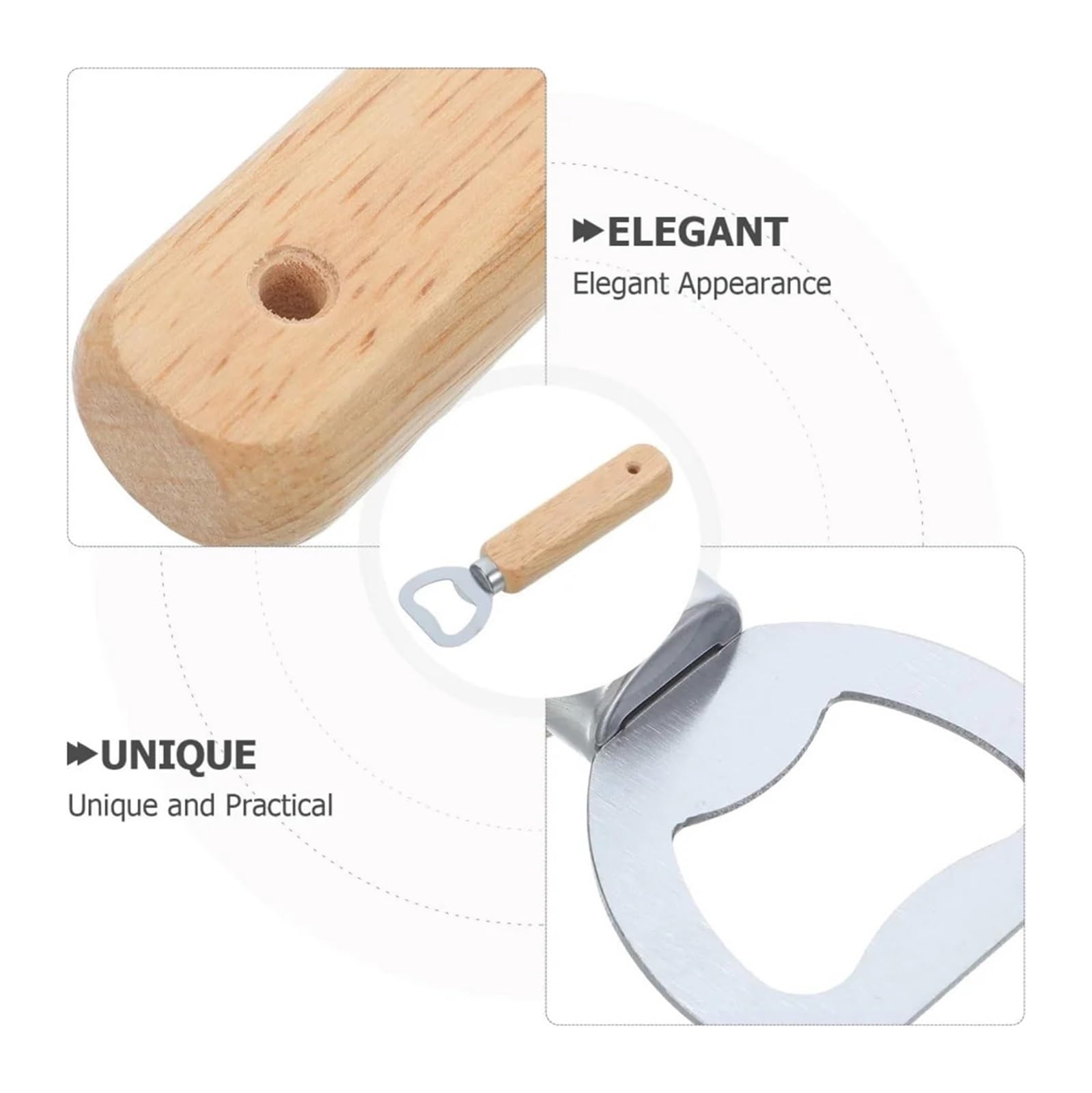 10/25/50/100-teiliges Edelstahl-Flaschenöffner-Set – Holzgriff, tragbar for Küche und Outdoor(100pcs Bottle opener)