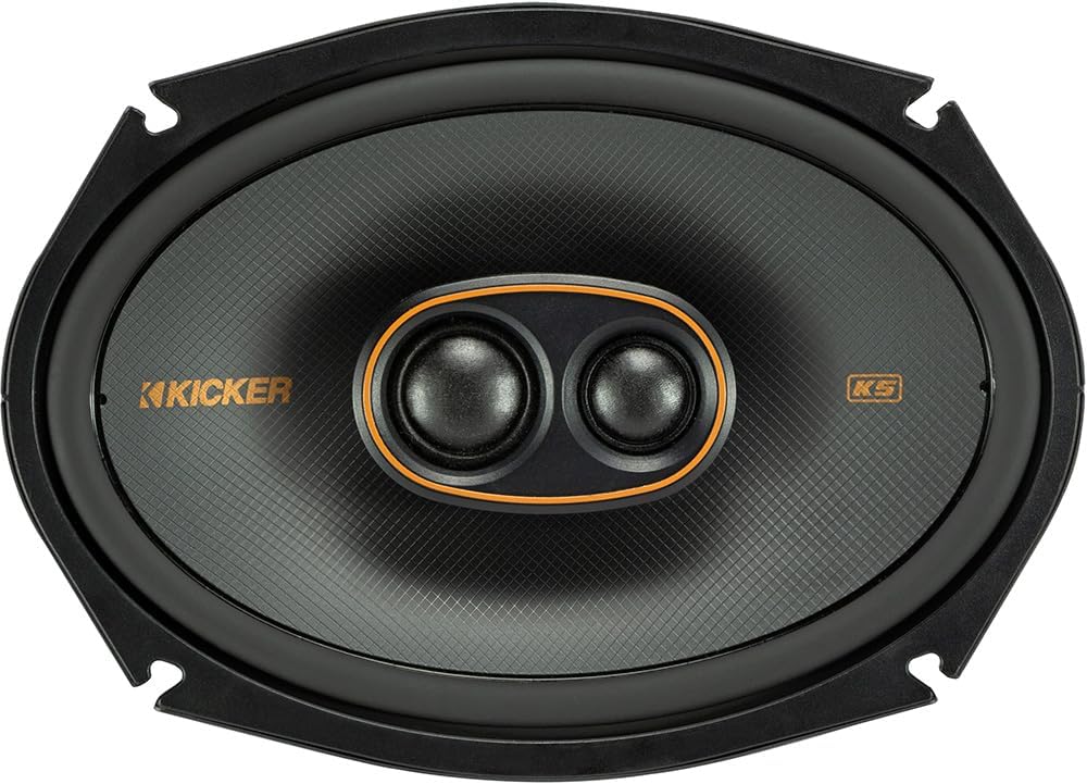 Kicker Speakers 6X9 & 6.5 inch for Chevrolet Silverado 1500/1500LD(Crew Cab)2014-2024 Upgrade Kit-2 Pairs of KS Series with Adapters and Harness, Car Audio Front & Rear Door Speaker KSC69304 & KSC6504