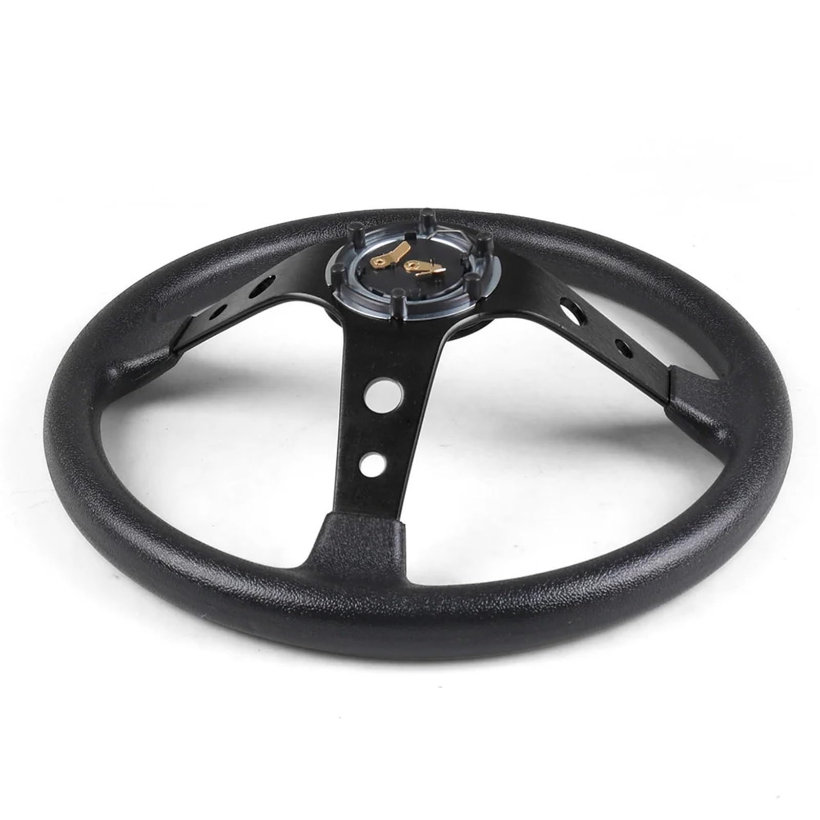 Volante da corsa Volante da corsa in pelle PU 14 pollici e 350 mm for giochi di corse con piastra adattatrice 70 per corsa rallye(Blue with Silver)