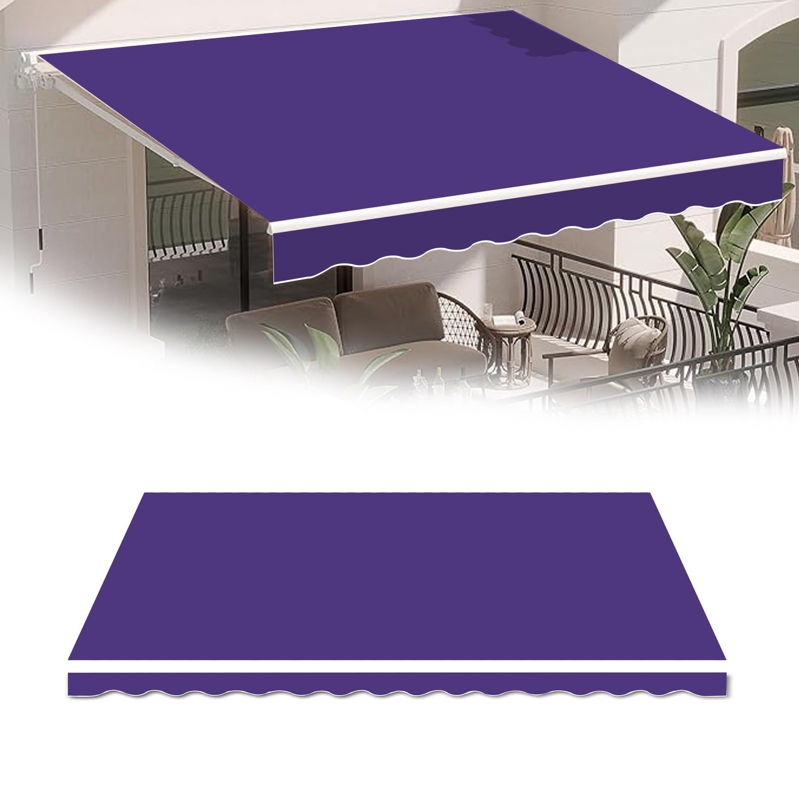 Toile pour auvent de terrasse et couverture de balcon pare-soleil