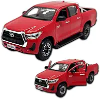 Miniatura De Carro Hilux Srv Em Metal 1/27 20 Cm Maisto Vermelho Miniatura de carros colecionáveis Carrinho de ferro Hilux (Vermelho)