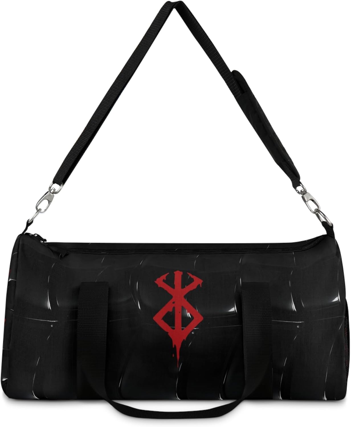 Anime Gym Bag for Women Men - Large Capacity Waterproof Workout Fitness Travel Sports Bags Fashion Street Camping Expandable Carry On Duffle Bag For Couple (Black Berserk) PTY