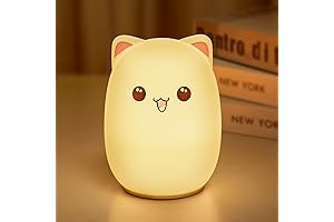 Minetom Girls Night Light, Cat Shaped Lampe For Bedroom