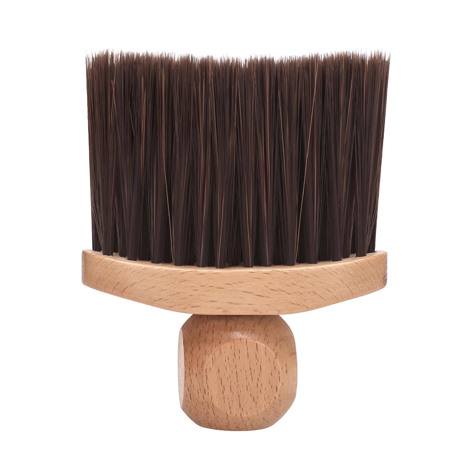 Spazzola per il collo del , strumento per spolverare i capelli con setole morbide in legno e nylon, 20 x 16 x 12 cm, per uso in salone, toelettatura, design compatto, cura quotidiana dei